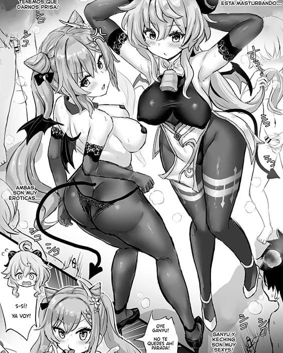 Succubus Keqing to Succubus Ganyu (Genshin Impact)