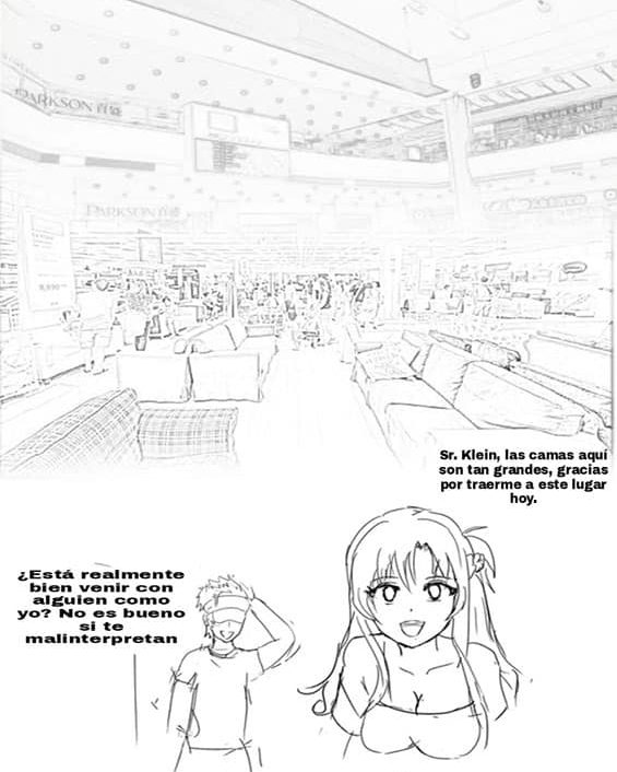 asuna y klein van a comprar una cama sword art online