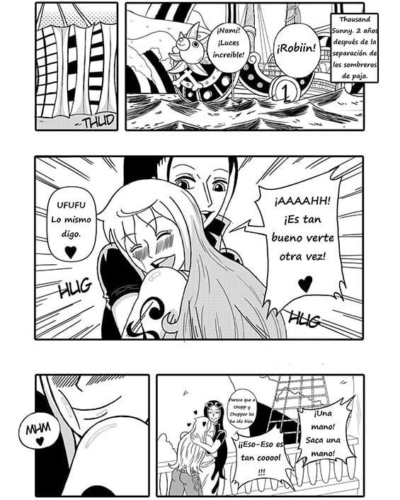 robin x nami reunion en el thousand sunny one piece